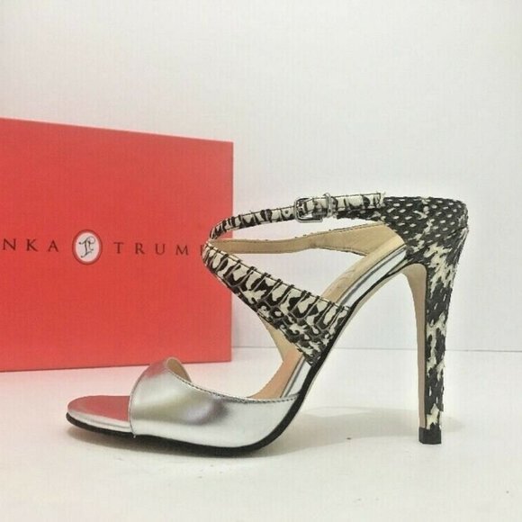 🆕Ivanka Trump Open Toe Crisscross Heel Mule Snake - Picture 4 of 8